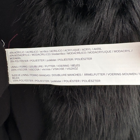 Mango Black Faux Fur Jacket – Elegant & Cozy Statement Piece - Picture 5 of 6